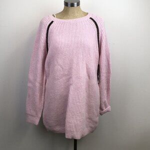 RUFF HEWN GREY  Orchid Pink Tunic Sweater or Mini Dress? Size Large